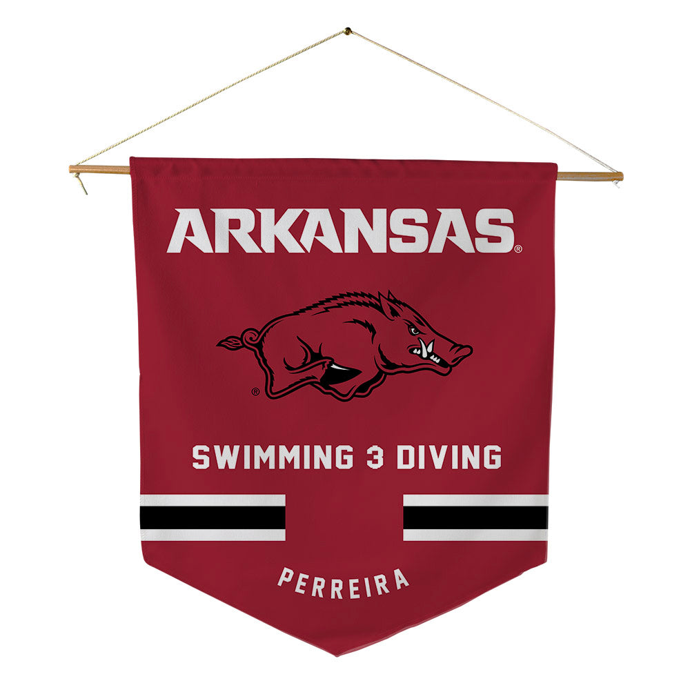 Arkansas - NCAA Women's Swimming & Diving : Isabella Perreira - Pennant - 18" x 21"-0