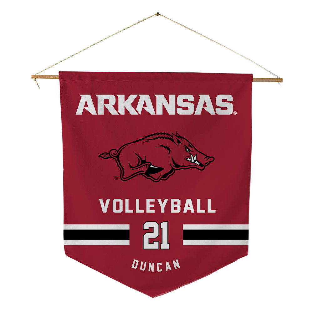 Arkansas - NCAA Women's Volleyball : Parker Duncan - Pennant - 18" x 21"-0