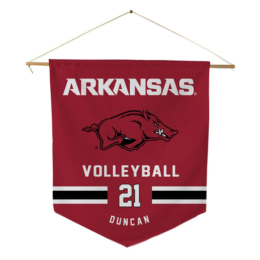 Arkansas - NCAA Women's Volleyball : Parker Duncan - Pennant - 18" x 21"-0