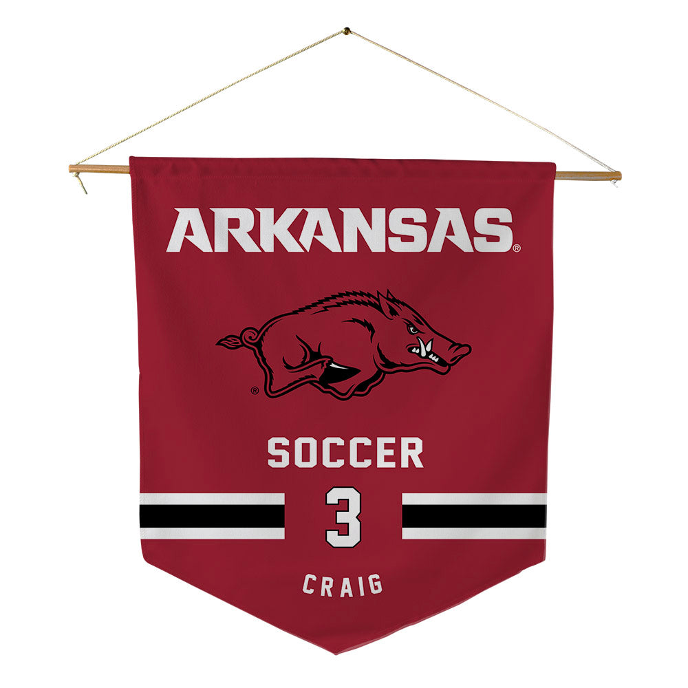 Arkansas - NCAA Women's Soccer : Nuria Craig - Pennant - 18" x 21"-0