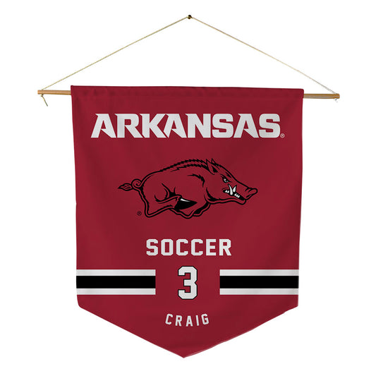 Arkansas - NCAA Women's Soccer : Nuria Craig - Pennant - 18" x 21"-0