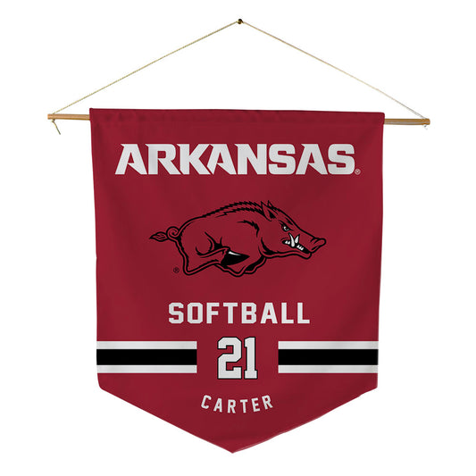 Arkansas - NCAA Softball : Ava Carter - Pennant - 18" x 21"-0
