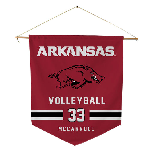 Arkansas - NCAA Women's Volleyball : Maggie McCarroll - Pennant - 18" x 21"-0