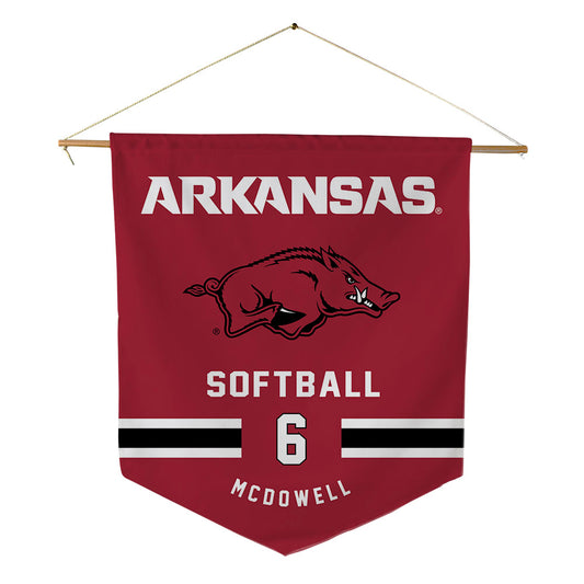 Arkansas - NCAA Softball : Ella McDowell - Pennant - 18" x 21"-0