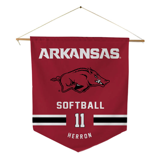 Arkansas - NCAA Softball : Robyn Herron - Pennant - 18" x 21"-0