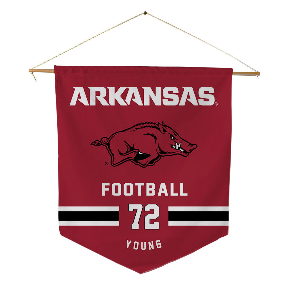 Arkansas - NCAA Football : Tucker Young - Pennant - 18" x 21"-0