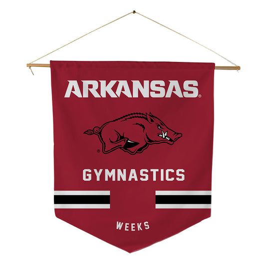Arkansas - NCAA Women's Gymnastics : Julianna Weeks - Pennant - 18" x 21"-0
