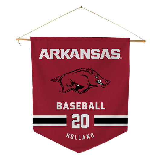 Arkansas - NCAA Baseball : Max Holland - Pennant - 18" x 21"-0
