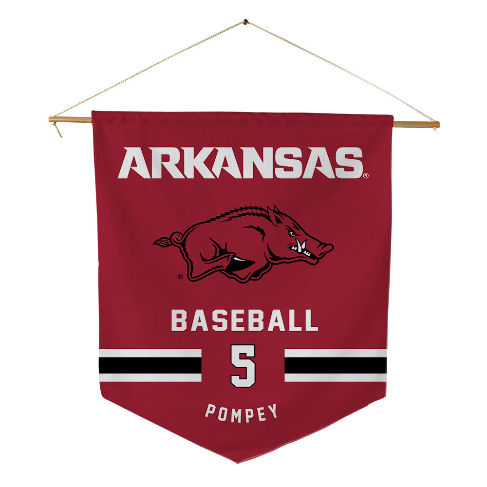 Arkansas - NCAA Baseball : TJ Pompey - Pennant - 18" x 21"-0