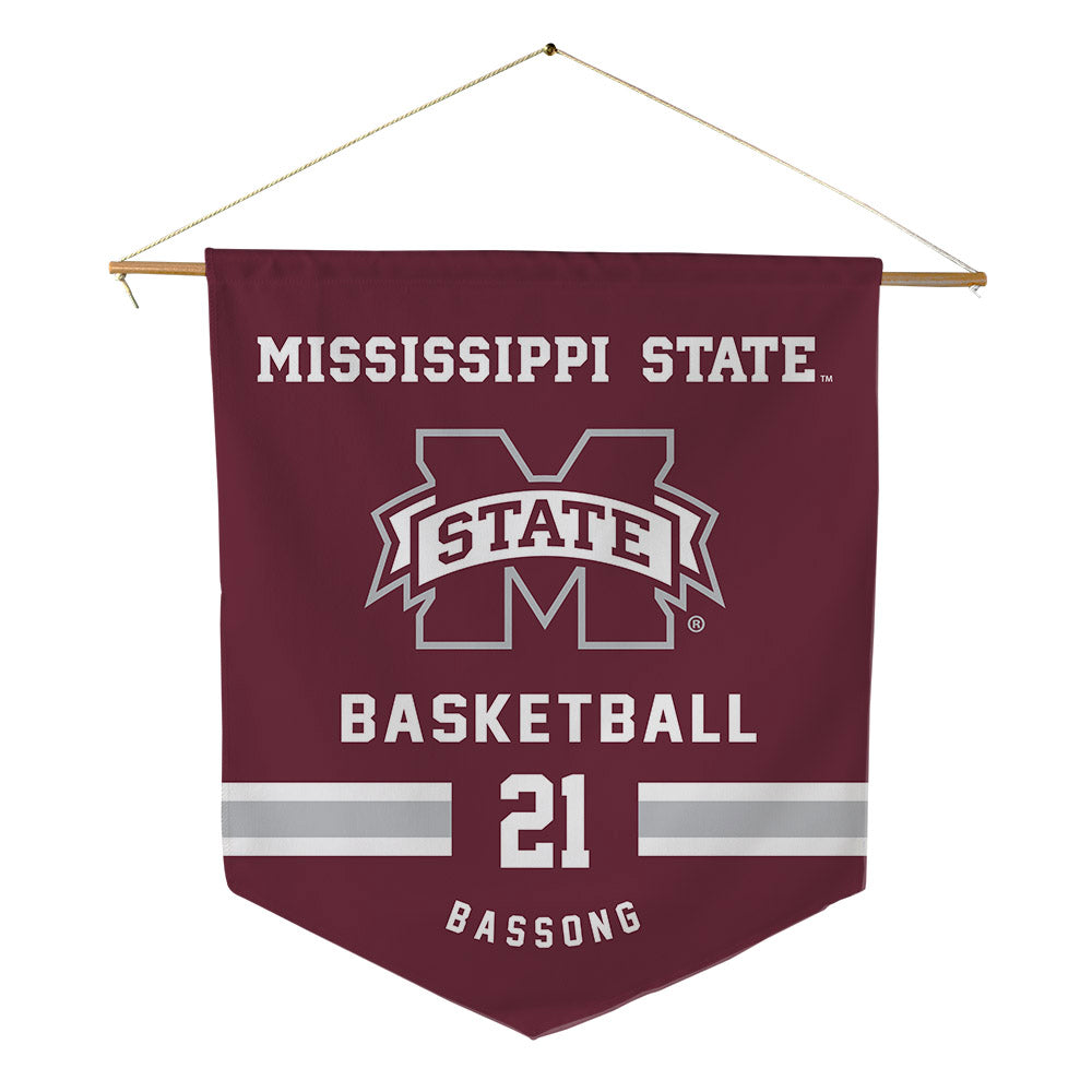Mississippi State - NCAA Men's Basketball : Thomas Bassong - Pennant - 18" x 21"-0