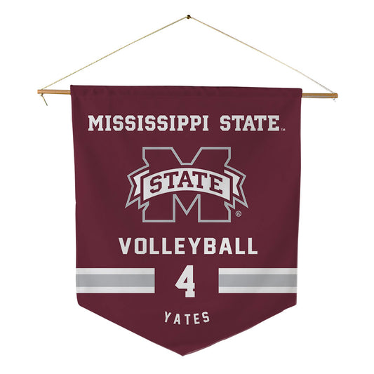 Mississippi State - NCAA Women's Volleyball : mckenna yates - Pennant - 18" x 21"-0