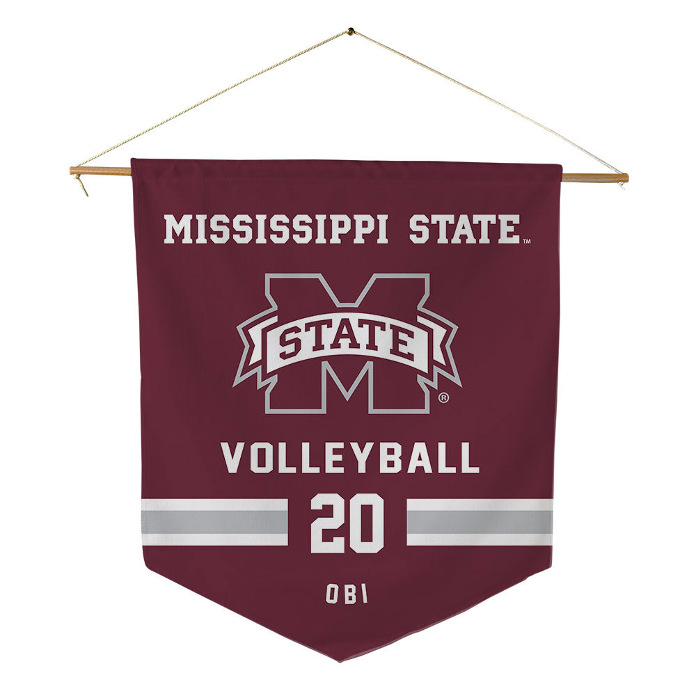 Mississippi State - NCAA Women's Volleyball : Noella Obi - Pennant - 18" x 21"-0