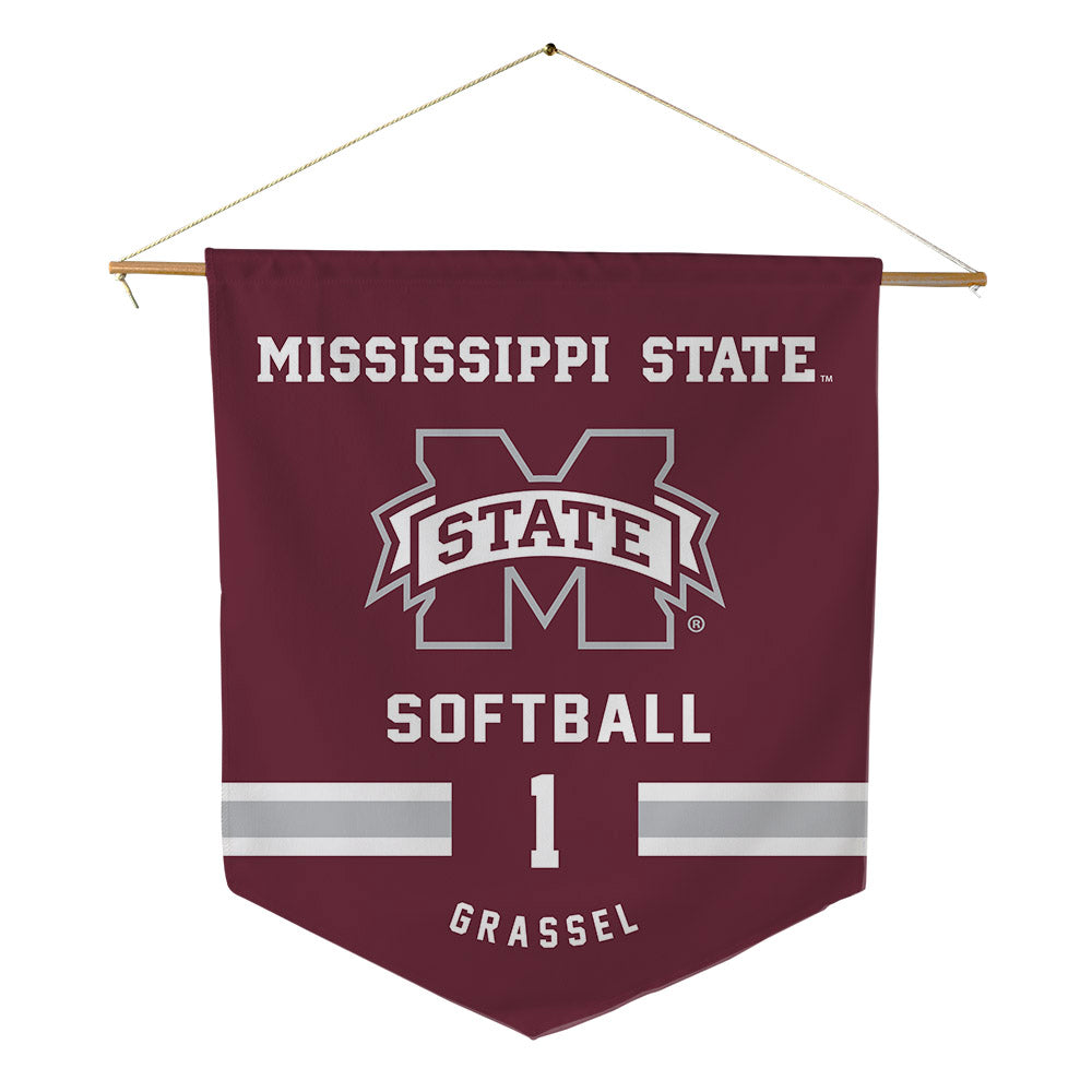 Mississippi State - NCAA Softball : Gretta Grassel - Pennant - 18" x 21"-0