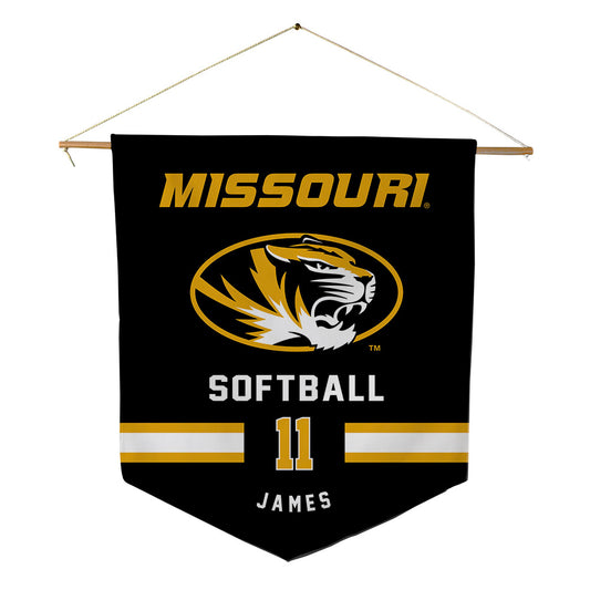 Missouri - NCAA Softball : Jaley James - Pennant - 18" x 21"-0