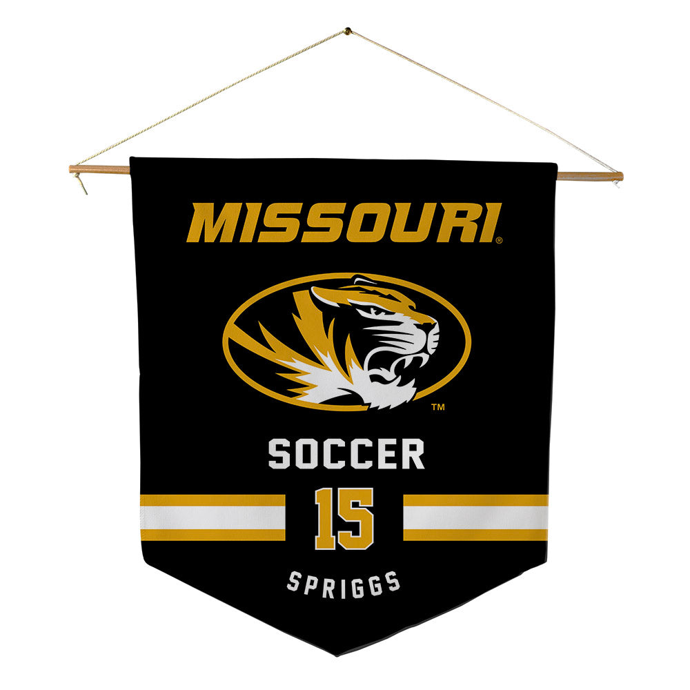 Missouri - NCAA Women's Soccer : shania spriggs - Pennant - 18" x 21"-0