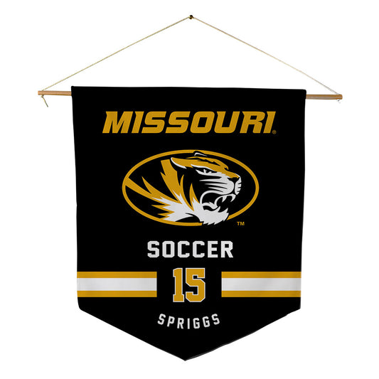 Missouri - NCAA Women's Soccer : shania spriggs - Pennant - 18" x 21"-0