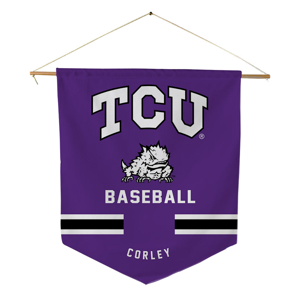 TCU - NCAA Baseball : Logan Corley - Pennant - 18" x 21"-0