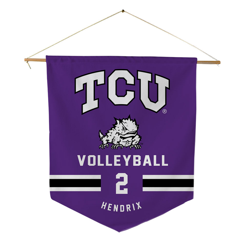 TCU - NCAA Women's Volleyball : Evan Hendrix - Pennant - 18" x 21"-0