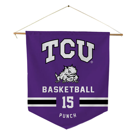 TCU - NCAA Men's Basketball : David Punch - Pennant - 18" x 21"-0
