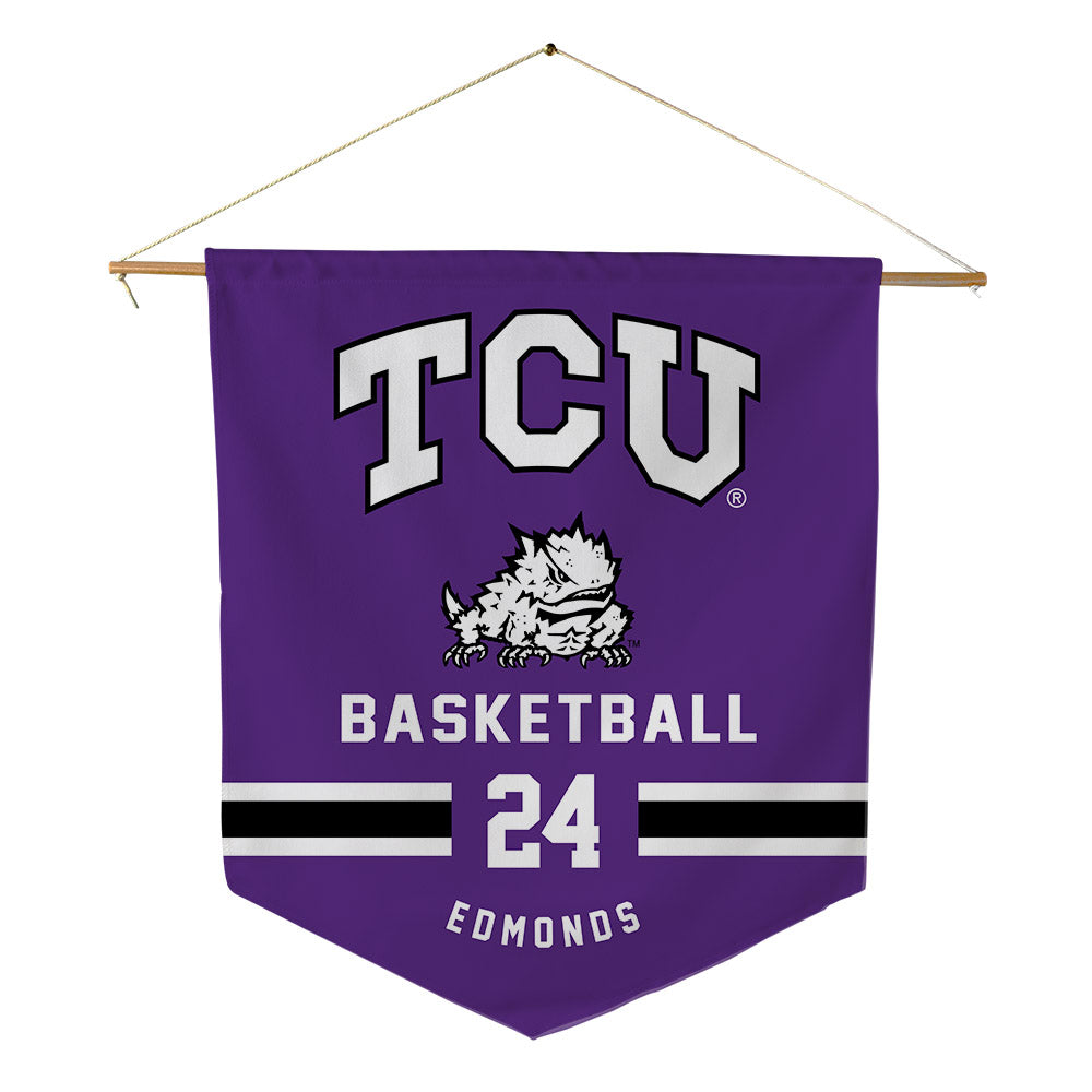 TCU - NCAA Men's Basketball : Xavier Edmonds - Pennant - 18" x 21"-0