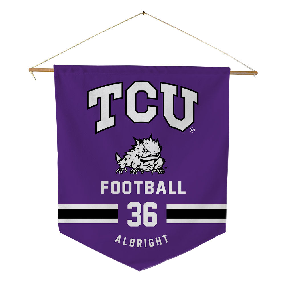 TCU - NCAA Football : Joseph Albright - Pennant - 18" x 21"-0