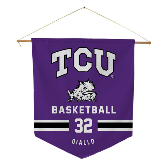 TCU - NCAA Men's Basketball : Malick Diallo - Pennant - 18" x 21"-0