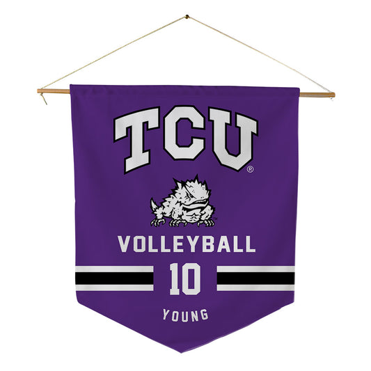 TCU - NCAA Women's Volleyball : Kinsley Young - Pennant - 18" x 21"-0