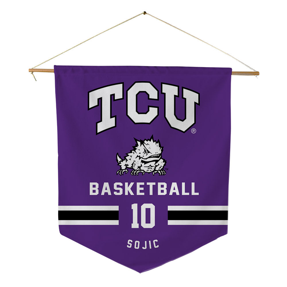 TCU - NCAA Men's Basketball : Milos Sojic - Pennant - 18" x 21"-0