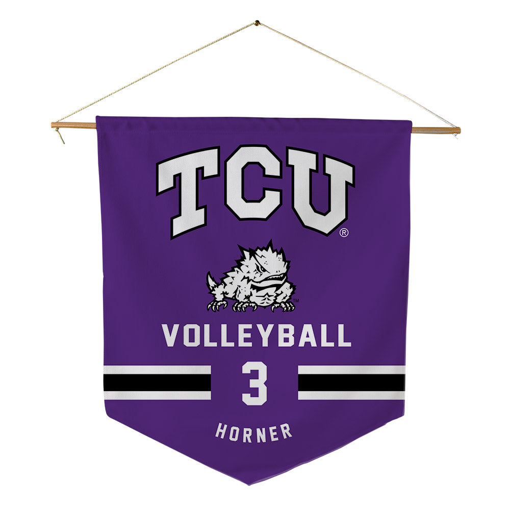 TCU - NCAA Women's Volleyball : Addy Horner - Pennant - 18" x 21"-0