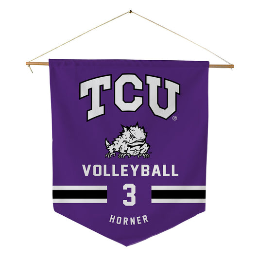 TCU - NCAA Women's Volleyball : Addy Horner - Pennant - 18" x 21"-0