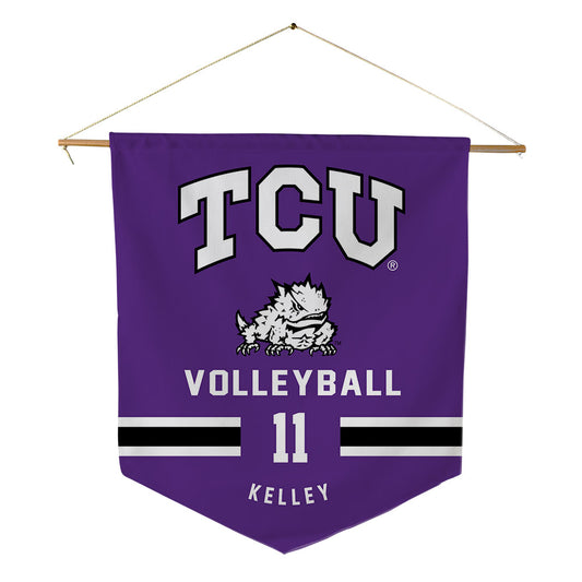 TCU - NCAA Women's Volleyball : Becca kelley - Pennant - 18" x 21"-0