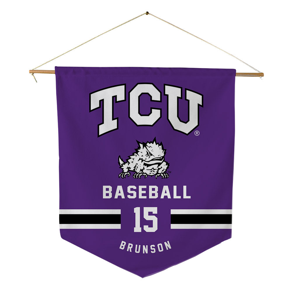 TCU - NCAA Baseball : Chase Brunson - Pennant - 18" x 21"-0