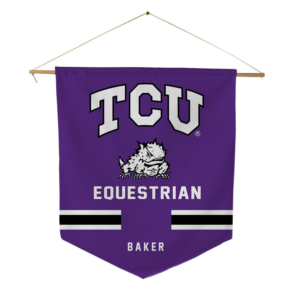 TCU - NCAA Equestrian : Kylie Baker - Pennant - 18" x 21"-0