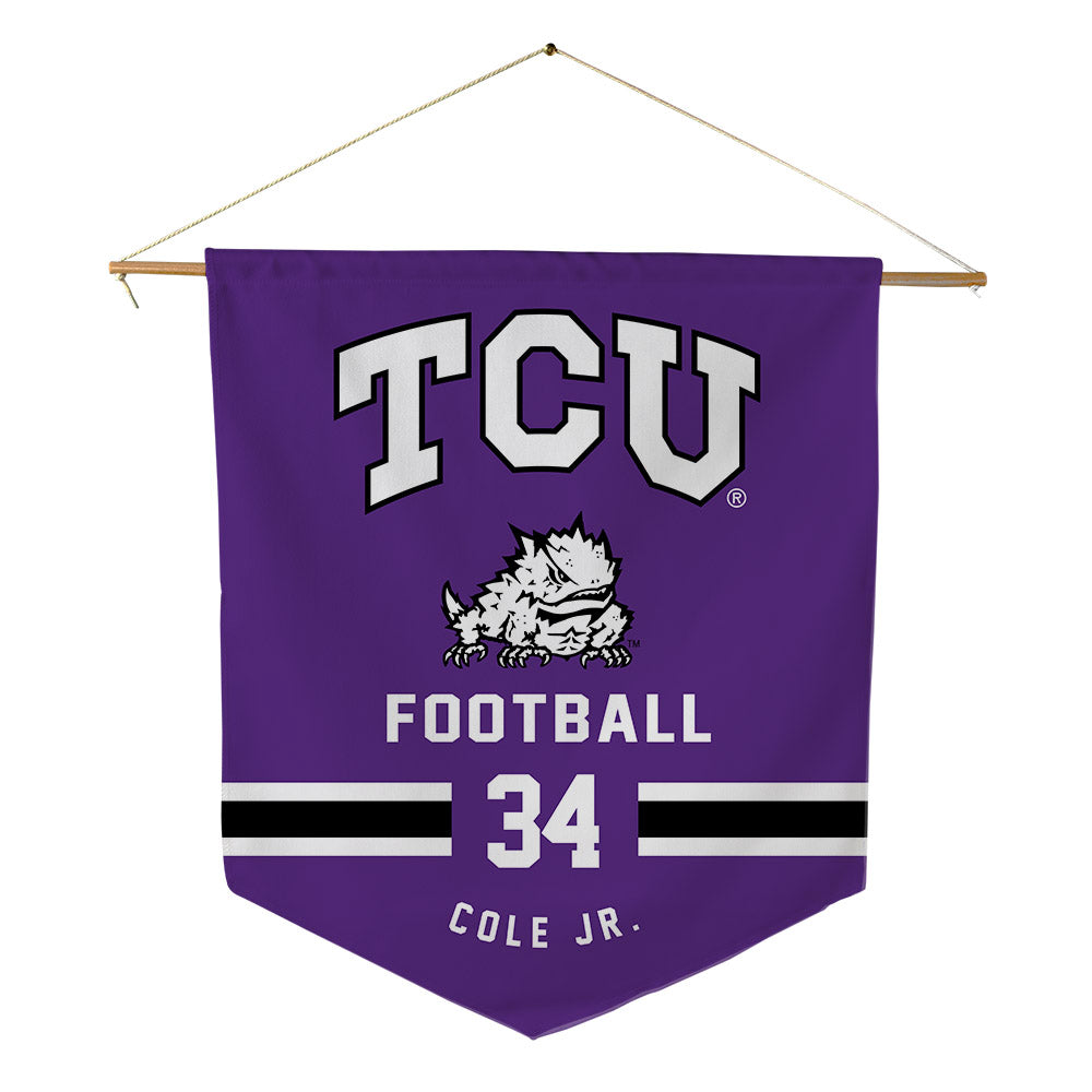 TCU - NCAA Football : Perry Cole Jr. - Pennant - 18" x 21"-0