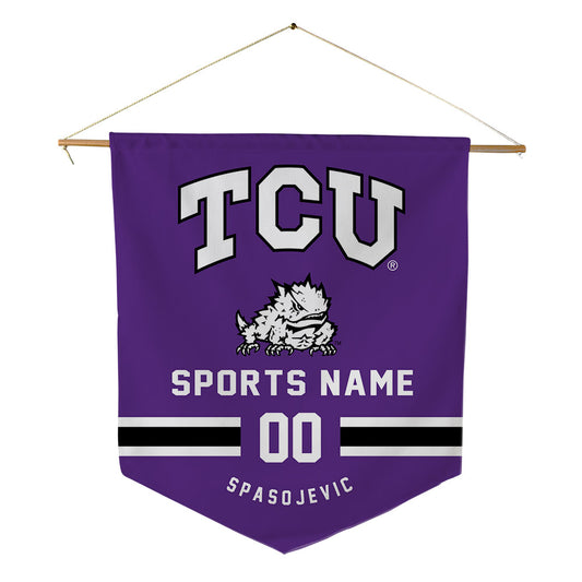 TCU - NCAA Men's Basketball : Milos Spasojevic - Pennant - 18" x 21"-0