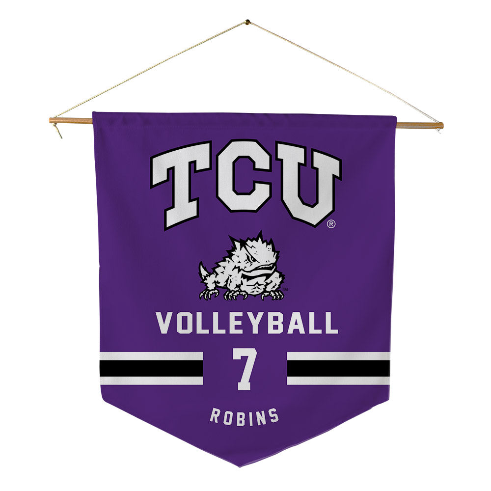 TCU - NCAA Women's Volleyball : Reese Robins - Pennant - 18" x 21"-0