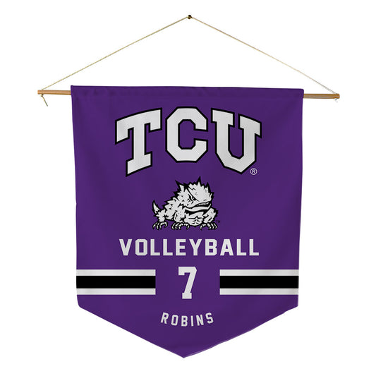 TCU - NCAA Women's Volleyball : Reese Robins - Pennant - 18" x 21"-0
