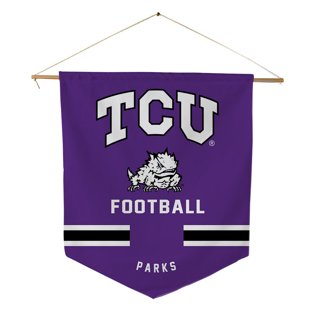 TCU - NCAA Football : Teon Parks - Pennant - 18" x 21"-0