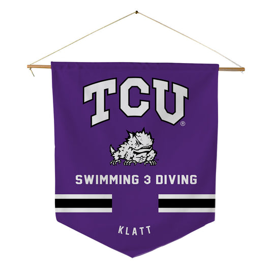 TCU - NCAA Men's Swimming & Diving : Grant Klatt - Pennant - 18" x 21"-0