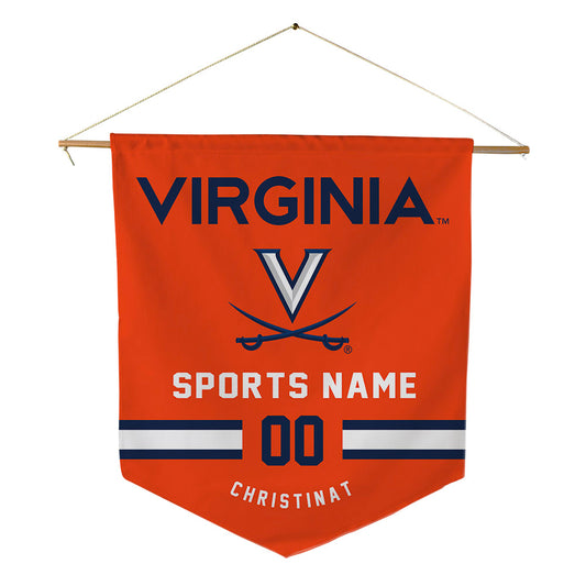 Virginia - NCAA Football : Zach Christinat - Pennant - 18" x 21"-0