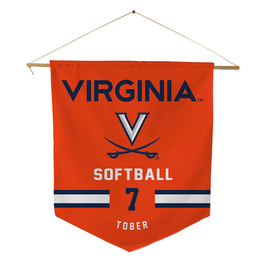 Virginia - NCAA Softball : Hannah Tober - Pennant - 18" x 21"-0