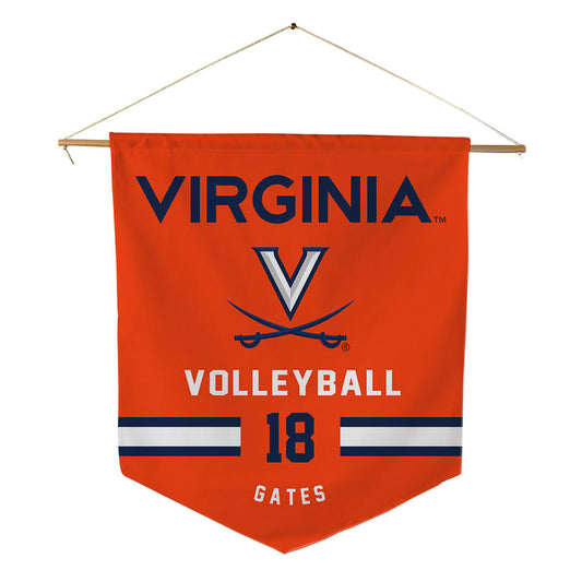 Virginia - NCAA Women's Volleyball : Skyler Gates - Pennant - 18" x 21"-0