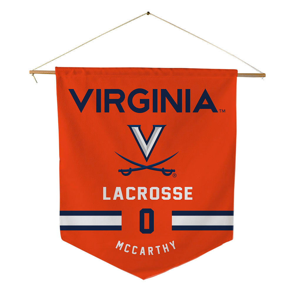 Virginia - NCAA Men's Lacrosse : Kian McCarthy - Pennant - 18" x 21"-0