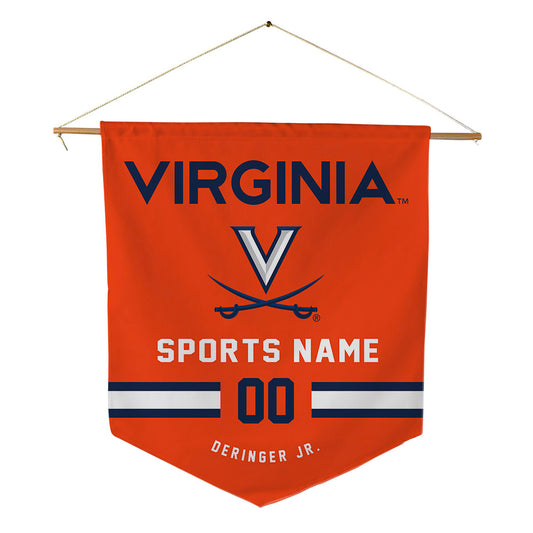 Virginia - NCAA Men's Lacrosse : James Deringer Jr. - Pennant - 18" x 21"-0