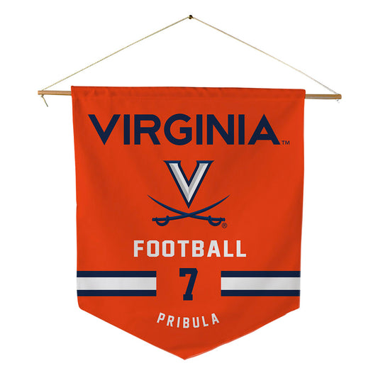 Virginia - NCAA Football : Beau Pribula - Pennant - 18" x 21"-0