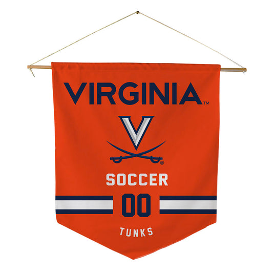 Virginia - NCAA Men's Soccer : Caleb Tunks - Pennant - 18" x 21"-0