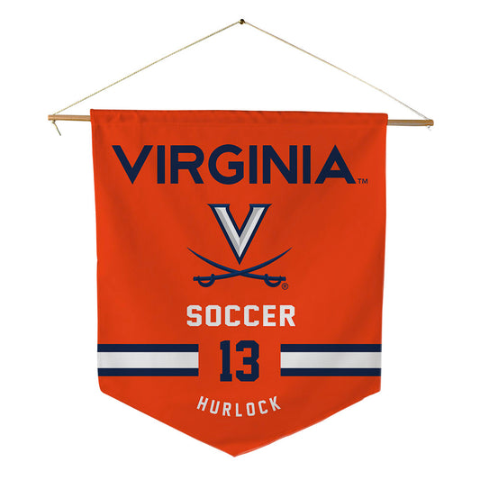 Virginia - NCAA Men's Soccer : Stephen Hurlock - Pennant - 18" x 21"-0