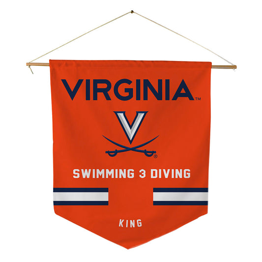Virginia - NCAA Men's Swimming & Diving : David King - Pennant - 18" x 21"-0