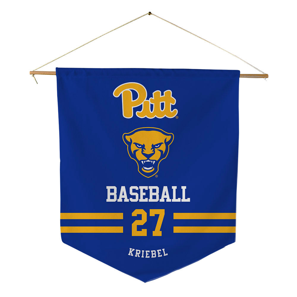 Pittsburgh - NCAA Baseball : Chase Kriebel - Pennant - 18" x 21"-0