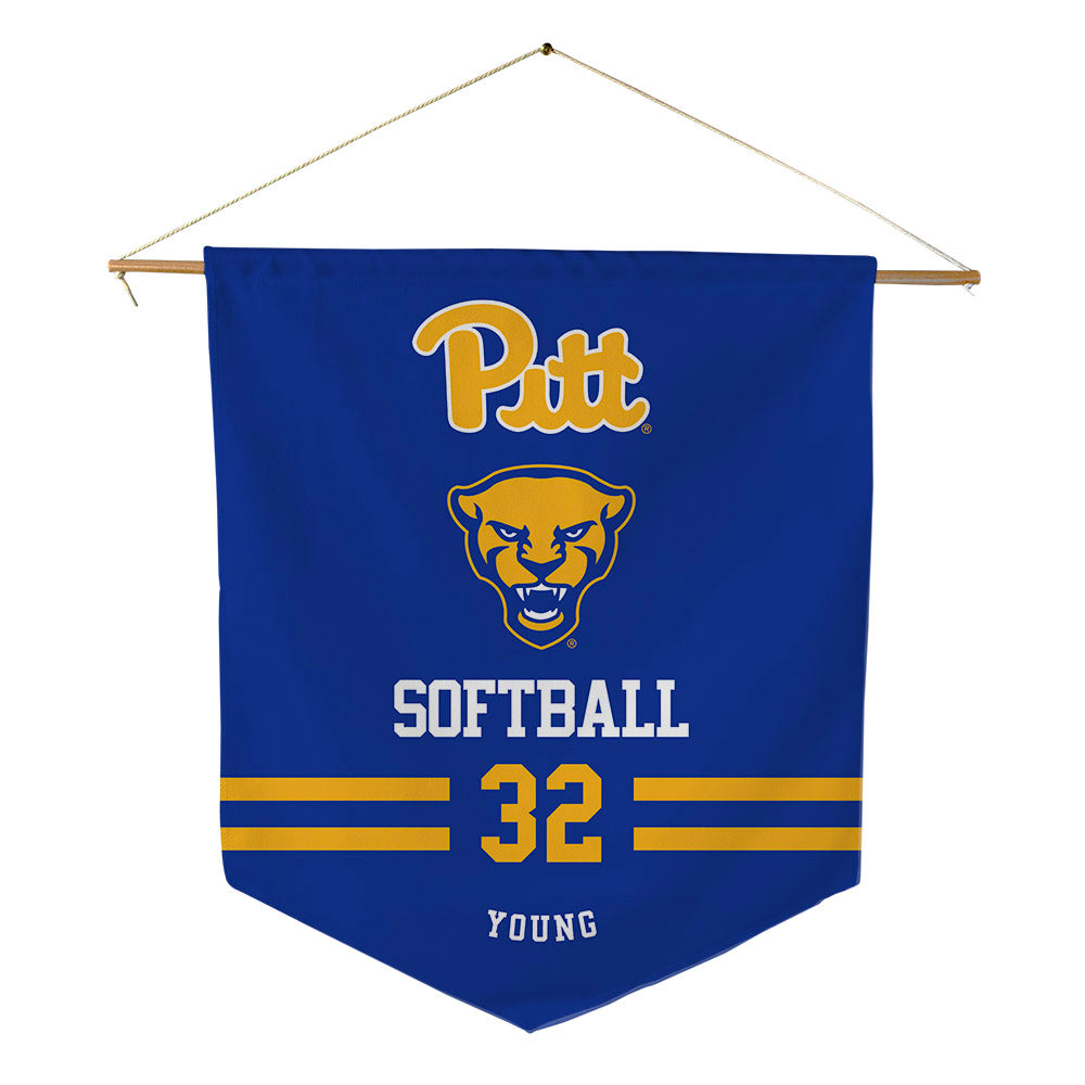 Pittsburgh - NCAA Softball : Jayda Young - Pennant - 18" x 21"-0